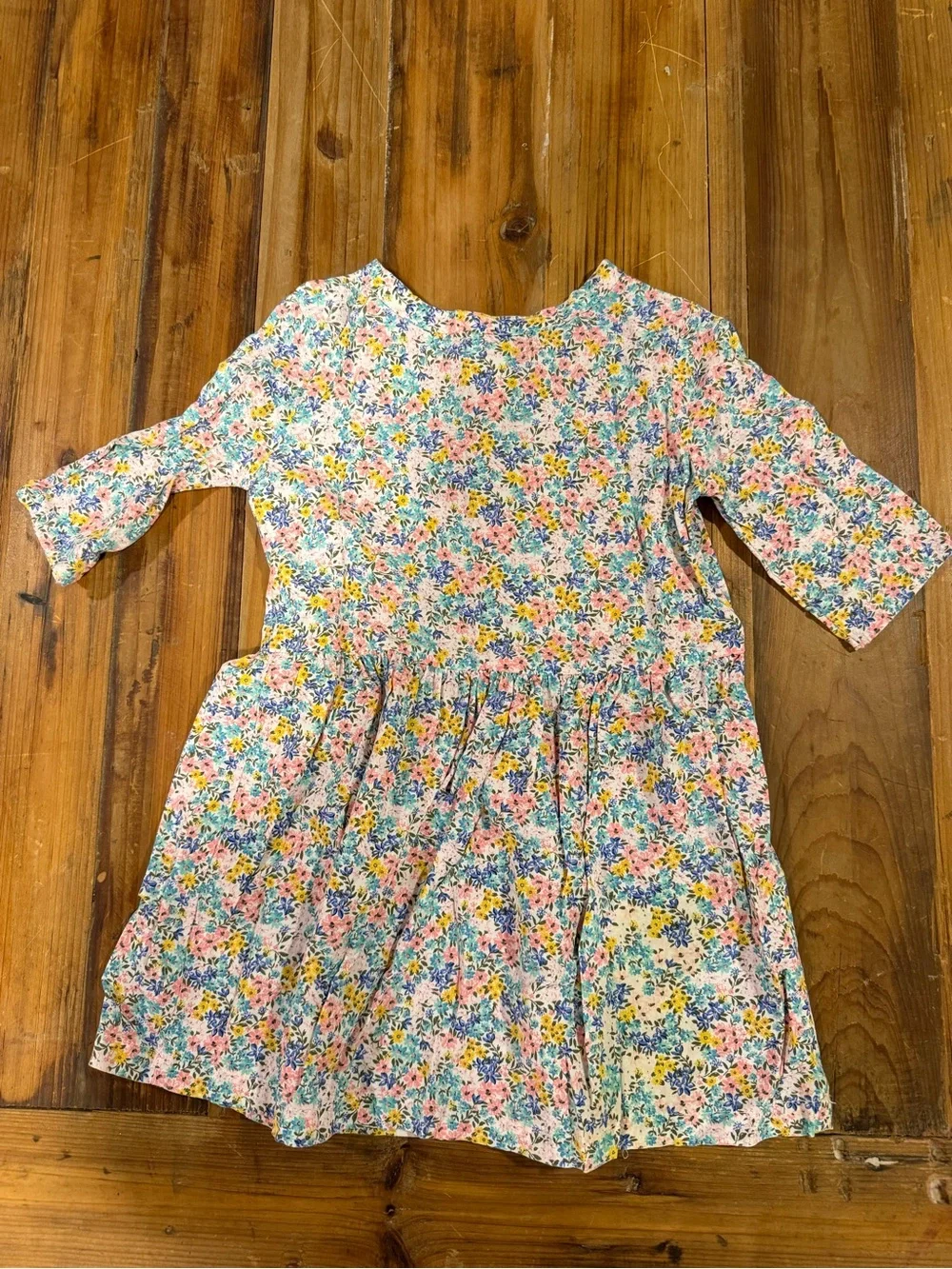 Carter's Floral Button-Front Dress in Pink, Blue, Yellow & Green